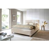 CARRYHOME OBLAZINJENA POSTELJA 180 cm x 200 cm , tekstil bež | Shoptok.si