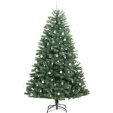 vidaXL Umetno Zložljivo Božično Drevo Zelena 270 cm PVC in kovina | Shoptok.si