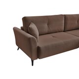 P & B KOTNA SEDEŽNA GARNITURA, gladka tkanina temno rjava | Shoptok.si