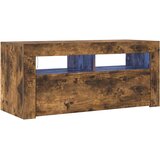 TV ormarić s LED svjetlima boja dimljenog hrasta 90x35x40 cm | shoptok.hr