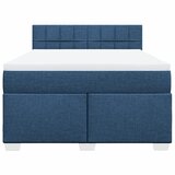 Krevet s oprugama i madracem plavi 160x200 cm od tkanine | shoptok.hr