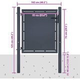  Vrtna vrata Čelik 100x75 cm Antracit | shoptok.hr