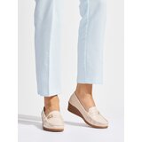 Shelvt Beige women's loafers with buckle | Eponuda.ba