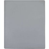 vidaXL Plahta s gumicom od žerseja siva 160x200 cm pamučna | shoptok.hr