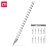 Deli SKALPEL ZA REZBARENJE I GRAFIKU SA 10 REZERVNIH NOŽIĆA 2102SILVER | ePonuda.com