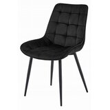  BERA stolica - crni baršun / crne noge x 2 | shoptok.hr