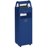 VAR Posoda za odpadke s pepelnikom, prostornina 35 l, ŠxVxG 300 x 960 x 250 mm, modra RAL 5010 | Shoptok.si