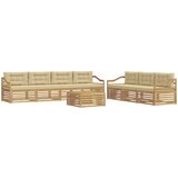  Set vanjskih sofa 8 kom. Bijela i bež Poliester | shoptok.hr
