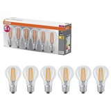 Osram Set LED žarulja Base Classic (E27, Sjaj, Bez prigušivanja, Topla bijela, 806 lm, 7 W, 6 Kom.) Cijene