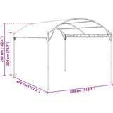 Gazebo 4 x 3 x 2,6 m Zelena Poliester i čelik | shoptok.hr