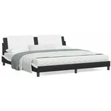  Okvir za krevet s uzglavljem crno-bijeli 200x200cm umjetna koža