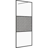 Furnova Pregrada za tuš s prozornim ESG steklom 90x195 cm črna, (21917983) | Shoptok.si