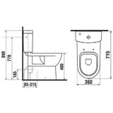 Jika SIKOSJMIVS24716 Mio talna WC školjka monoblok | Shoptok.si