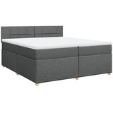  Krevet s oprugama i madracem tamnosivi 200 x 200 cm od tkanine | shoptok.hr
