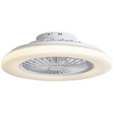 QAZQA Stropni ventilator bel 48,5 cm vklj. LED z možnostjo zatemnitve v Kelvinih z daljinskim upravljalnikom - Clemo | Shoptok.si