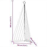 vidaXL Lučke za novoletno jelko 570 LED diod hladno bele 399 cm | Shoptok.si