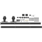 vidaXL Komplet opreme za drsna vrata 183 cm jeklo črne barve | Shoptok.si
