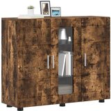 vidaXL kreveta dimljeni hrast 55.5 x 29 x 100 cm konstruirano drvo | shoptok.hr