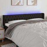  Uzglavlje crno 203x16x78/88 cm od tkanine Cijene
