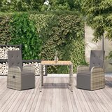  3-dijelni vrtni blagovaonski set sivi od poliratana Siva | shoptok.hr