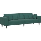vidaXL Baršunasta sofa s jastukom s jastukom Tamnozelena 208 cm Baršun | shoptok.hr