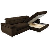 CARRYHOME KOTNA SEDEŽNA GARNITURA, mikrovlakna temno rjava | Shoptok.si