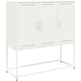 Maison Chic Visoka omara - Komoda - Predalnik bela 100,5x39x107 cm jeklo, (21717067) | Shoptok.si