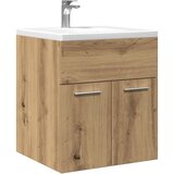 vidaXL omarica za umivalnik artisan hrast 41x38,5x46 cm inž. les cene