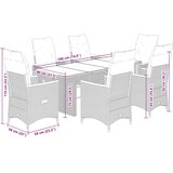  7-dijelni vrtni bistro set od poliratana s jastucima crni | shoptok.hr