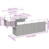  8-komadni vrtni kauč set s jastucima svijetlosivi poliratan | shoptok.hr