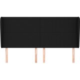  Uzglavlje s ušima crno 183x23x118/128 cm od tkanine | shoptok.hr