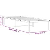  Metalni okvir za krevet crni 80x200 cm | shoptok.hr