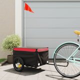The Living Store Kolesarska prikolica črna in rdeča 30 kg železo - Kolesarska Prikolica, (21657978) | Shoptok.si