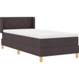  Postelja z vzmetnico Temno rjava 200 x 90 cm Poliester, (5000123527) | Shoptok.si