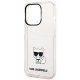 Karl Lagerfeld KLHCP14SCTTRI zaščita ovitek za iphone 14 6.1 prozorno roza - choupette logo | Shoptok.si