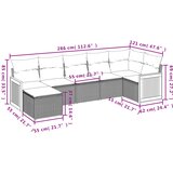  7-dijelni set vrtnih sofa sivi od poliratana | shoptok.hr