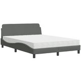  The Living Store Postelja z vzmetnico temno siv 140x190 cm blago - Postelja, (21497072) | Shoptok.si