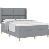 vidaXL Postelja z vzmetnico Svetlo siva 140x190 cm Tkanina, (22050894) | Shoptok.si