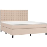  Box spring postelja z vzmetnico LED kapučino 160x200 cm, (20893521) | Shoptok.si