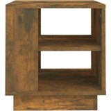 vidaXL Klubska mizica dimljeni hrast 40x40x43 cm konstruiran les | Shoptok.si