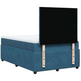 vidaXL Box spring postelja z vzmetnico temno moder 120x190 cm žamet | Shoptok.si