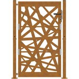vidaXL Vrtna vrata 105x155 cm Vremensko odporno jeklo Light Design | Shoptok.si