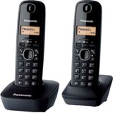 Panasonic Telefon bežični, DUO DECT, 1.25" LED display, crna boja - KX-TG1612FXH | Eponuda.ba