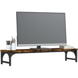  Stalak za monitor boja dimljenog hrasta 85x23x15,5 cm drveni Slike