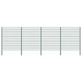  Ogradni panel sa stupovima od željeza 694,5 x 200 cm zelene boje | shoptok.hr