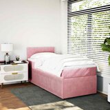 Box spring krevet s madracem ružičasti 90x190 cm baršunasti | shoptok.hr