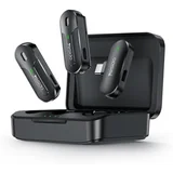 Bežični mikrofon KR17 USB-C 2 komada crni
