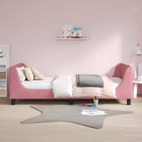Krevet za djecu s uzglavljem Ružičasta 80 x 200 cm Baršun | shoptok.hr