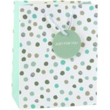 GIFT Bag With Dots Inscription Just For You 23 x 18 x 10.5 cm | Shoptok.si