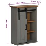 vidaXL Viseći ormarić HALDEN s kliznim vratima sivi 49x22,5x70 cm bor | shoptok.hr